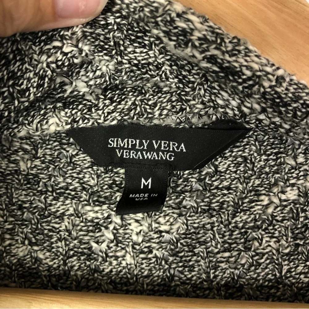 Simply‎ Vera Vera Wang Gray Ombre Knit Cardigan Sweater M